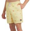 Quiksilver Men’s Swimwear Regular Fit Stretchable Comfort Liner Swim Trunks (S-XXL)(Graphic Design – Pale Yellow)