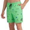 Quiksilver Men’s Swimwear Regular Fit Stretchable Comfort Liner Swim Trunks (S-XXL)(Graphic Design – Paradise Green)