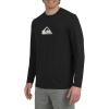 Quiksilver Men’s Swimwear Regular Fit UPF 50 Long Sleeve Sun Tee Rash Guard Shirt (S-XXL)(Black)