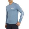 Quiksilver Men’s Swimwear Regular Fit UPF 50 Long Sleeve Sun Tee Rash Guard Shirt (S-XXL)(Blue Shadow)