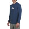 Quiksilver Men’s Swimwear Regular Fit UPF 50 Long Sleeve Sun Tee Rash Guard Shirt (S-XXL)(Ensign Blue)