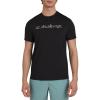 Quiksilver Mens Swimwear Regular Fit UPF 50 Short Sleeve Sun Tee(Black)