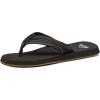 Quiksilver Monkey Wrench Flip Flops for Men, Arch Support Athletic Mens Sandals, Size 6 to 15 Thong Mens Slides(Black/Brown)