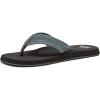 Quiksilver Monkey Wrench Flip Flops for Men, Arch Support Athletic Mens Sandals, Size 6 to 15 Thong Mens Slides(Grey/Black/Grey)