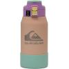Quiksilver Redondo 26oz Double Wall Stainless Steel Water Bottle, Reusable Sports Bottle with Leak-Proof Lid, Non-Slip Rubber Base, Carrier Handle, insulated Tumblers, 24H Hot & Cold Beverage(Peach)