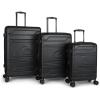 Quiksilver Rincon Suitcases Hardside Luggage with Spinner Wheels, Large 3-Piece Set (20/26/30) (Black)(Black)