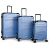 Quiksilver Rincon Suitcases Hardside Luggage with Spinner Wheels, Large 3-Piece Set (20/26/30) (Black)(Ocean Blue)