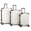 Quiksilver Rincon Suitcases Hardside Luggage with Spinner Wheels, Large 3-Piece Set (20/26/30) (Black)(White)
