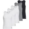imageQuiksilver Undershirt Tank Tops for Men  5 Pack Lightweight Ribbed TanktopsWhite grey black