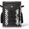 Quiksilver Welded Bungee Backpack Cooler, 30L/36 Cans, 48-72 Hours Insulation, Leakproof & Waterproof IPX7 Rated, Heavy-Duty 600D TPU, Adjustable Straps, Tactical Rings & Mesh Pockets(Checkered)