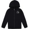 Quiksilver boys Full-zip Fleece Hoodie Sweatshirt With Front Pouch Pocket(Black Graphic)