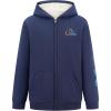 Quiksilver boys Full-zip Sherpa Lined Fleece Hoodie Sweatshirt(Eclipse)