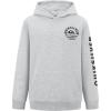 Quiksilver boys Pullover Hoodie Sweatshirt, Soft & Comfortable Fleece, Front Pocket(Grey Script)