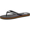 Quiksilver mens Molokai 3 Point Flip Flop Sandals(Black/Red/Green)