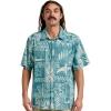 Waterman Talk Story Short Sleeve Shirt(Aqua Sea)