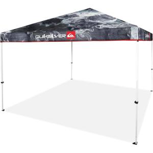 Quiksilver 10×10 Pop Up Canopy – UPF 50+ Outdoor Beach Tent with One-Push Setup – Portable Shade Shelter for Beach, Tailgate, Festivals, Camping – Water-Resistant Folding Gazebo with Wheeled Bag(Pop Up Canopy)