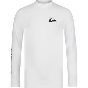 Quiksilver Boys All Time Long Sleeve Boy Rashguard Surf Shirt(White Day)