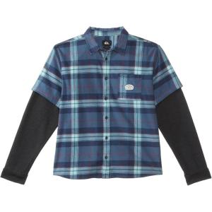 Quiksilver Boy’s Check This Up Button Up Woven Top(Naval Academy Check This Up Ls 233)
