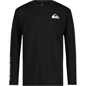 Quiksilver Boys Long Sleeve Rashguard Surf Shirt with UPF 50+ Sun Protection, Kid’s Swim Top(Black Everyday)