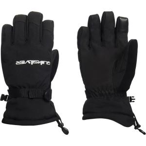 Quiksilver Boys’ Mission Gloves – Waterproof, Insulated, Touchscreen(Black)