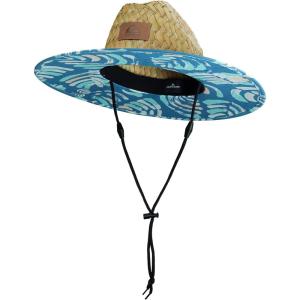 Quiksilver Boys Pierside Print Straw Sun Hat(Atlantic Navy)