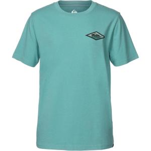 Quiksilver Boys Short Sleeve Logo Graphic T-Shirt, Soft & Comfortable, Regular Fit(Dusty Turq Diamond)
