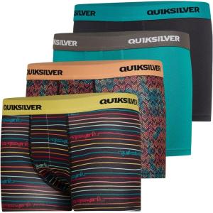 Quiksilver Boys Underwear 4 Pack Boxer Briefs for Boys 6-18 Durable Stretch Breathable Moisture Wicking(Green  Black  Asst 1  Asst 2)