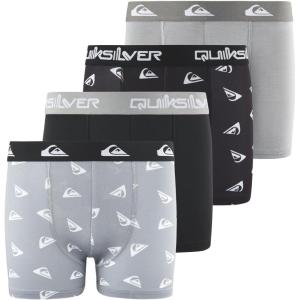 Quiksilver Boys Underwear 4 Pack Boxer Briefs for Boys 6-18 Durable Stretch Breathable Moisture Wicking(Grey)