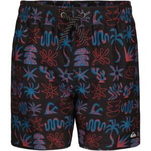 Quiksilver Boys Volley Swim Trunks with UPF 50+ Sun Protection, Quick Dry Bathing Suit Shorts(Phantom)