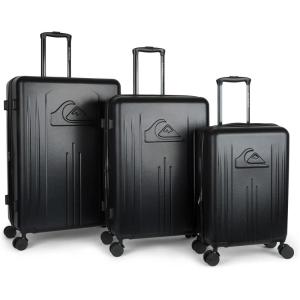 Quiksilver Chimaca Suitcases Hardside Luggage with Spinner Wheels, Large 3-Piece Set (20/26/30) (Black)(Black)
