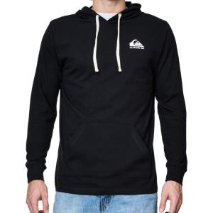 Quiksilver Hoodies for Men, Big and Tall Jersey Pullover Lightweight Sweatshirts for Men, Cotton Casual Hoodie(Black)