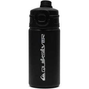 Quiksilver Laguna 24oz Tripple Wall Stainless Steel Water Bottle, Reusuable Sports Bottle with Leak-Proof Straw and Spout Lid, Non-Slip Rubber Base, Carrier Handle, 24H Hot & Cold Insulated Tumbler(Black)