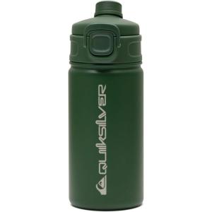 Quiksilver Laguna 24oz Tripple Wall Stainless Steel Water Bottle, Reusuable Sports Bottle with Leak-Proof Straw and Spout Lid, Non-Slip Rubber Base, Carrier Handle, 24H Hot & Cold Insulated Tumbler(Green)