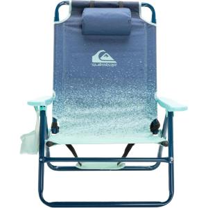 Quiksilver Low Beach Chair – Lightweight Folding Chair – Portable and Durable Chairs for Beach, Patio, Camping Chair, or Sporting Events with Carry Strap(Faded Blue)