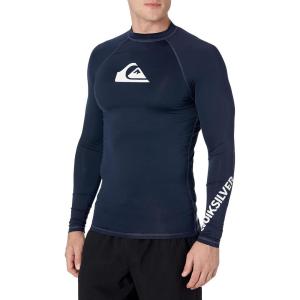 Quiksilver Men’s All Time Long Sleeve UPF 50 Rashguard(Navy Blazer)