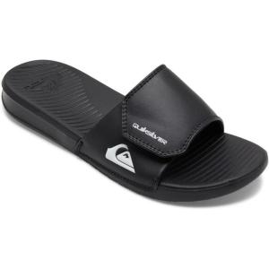 Quiksilver Men’s Bright Coast Adjust Slide Sandal Flip Flop(Black/White Black)
