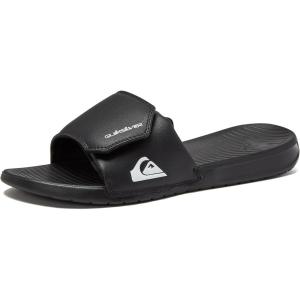 Quiksilver Men’s Bright Coast Adjust Slide Sandal Flip Flop(Black/White/Black)