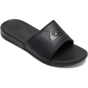 Quiksilver Men’s Bright Coast Slide Open Toe Sandals(Solid Black)