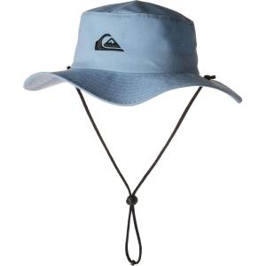 Quiksilver Men’s Bushmaster Sun Protection Floppy Visor Bucket Hat(Faded Denim)