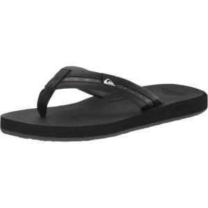 Quiksilver Men’s Carver Nubuck Three-Point Sandal(Black 1)