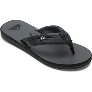 Quiksilver Men’s Carver Nubuck Three-Point Sandal(Black 3)