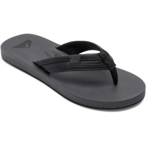 Quiksilver Men’s Carver Nubuck Three-Point Sandal(Black Grey Black)