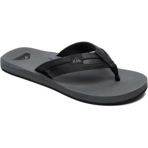 Quiksilver Men’s Carver Nubuck Three-Point Sandal(Black/Grey/Black)