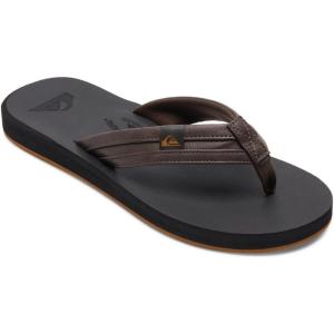 Quiksilver Men’s Carver Nubuck Three-Point Sandal(Brown Black Brown)