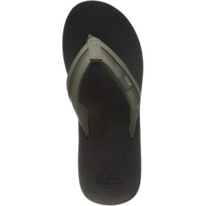 Quiksilver Men’s Carver Nubuck Three-Point Sandal(Green Green Black)