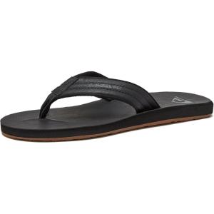 Quiksilver Men’s Carver Nubuck Three-Point Sandal(Solid Black Carver Nubuck)