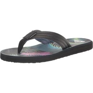 Quiksilver Men’s Carver Print Sandal Flip-Flop(Black/Black/Blue)