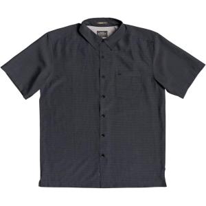 Quiksilver Men’s Centinela 4 Button Up Comfort Fit Pocket Shirt(Black Centinella)