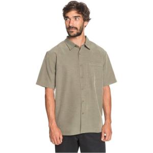 Quiksilver Men’s Centinela 4 Button Up Comfort Fit Pocket Shirt(Deep Lichen Green Centinella)