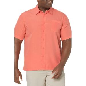 Quiksilver Men’s Centinela 4 Button Up Comfort Fit Pocket Shirt(Peached Pink Centinella)